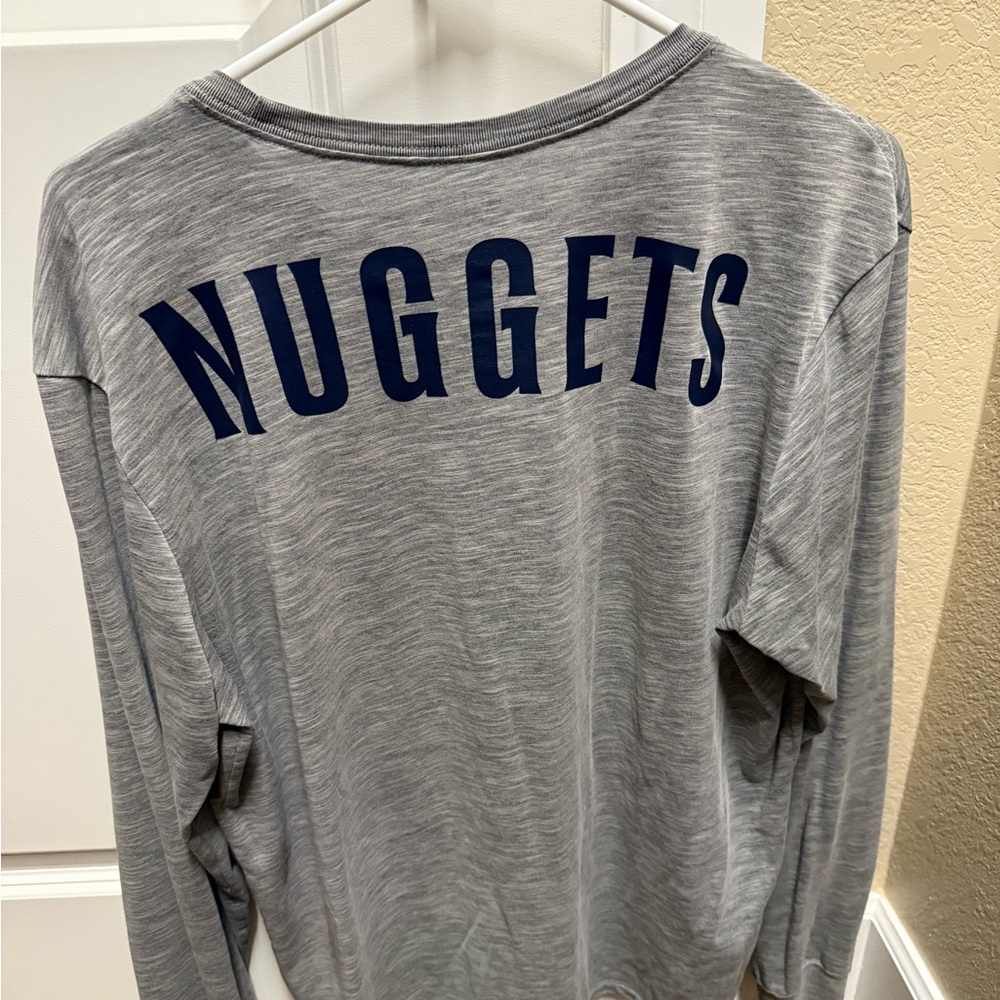 Denver Nuggets Nike Gray Dri-FIT Long Sleeve Tee
